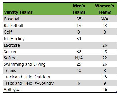 Niagara University athletic team listing