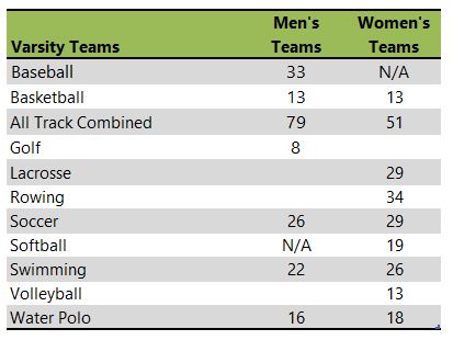 Iona College athletic team listing