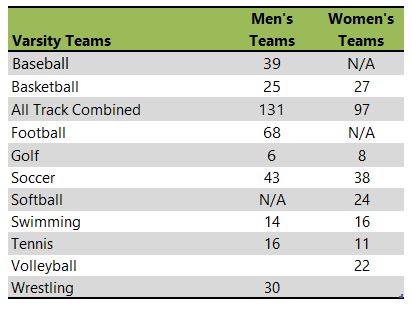 Luther College athletic team listing