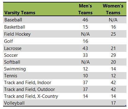 Roanoke College athletic team listing