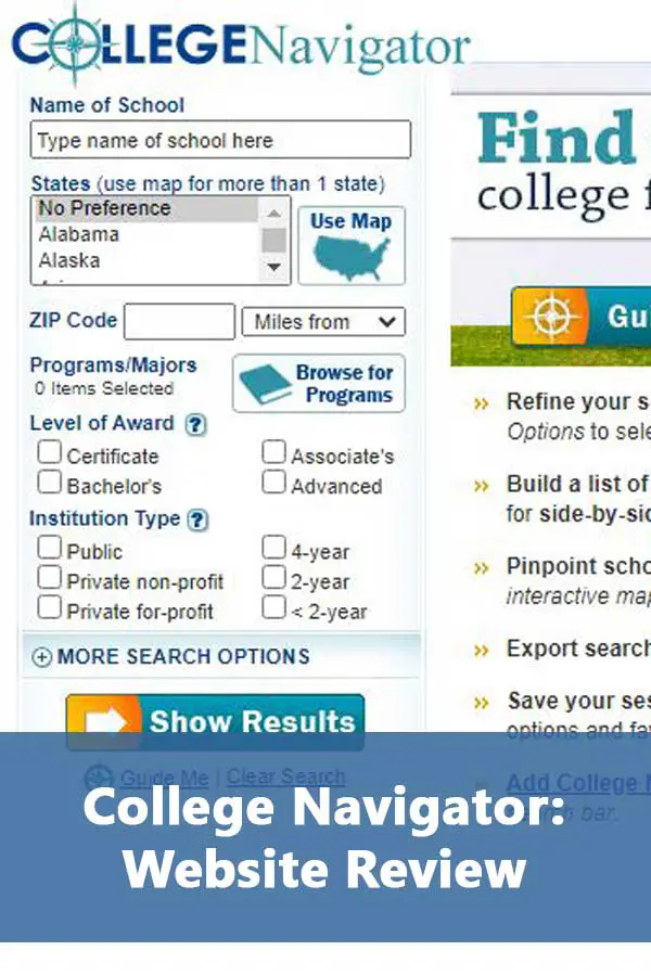 College Search Websites: College Navigator