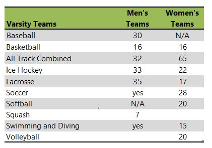 Chatham University athletic team listing