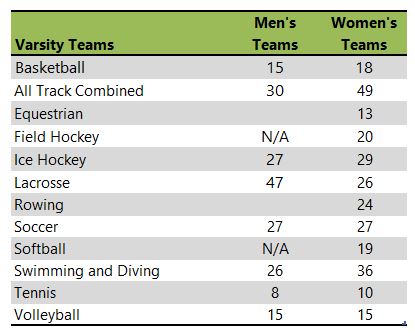 Nazareth College athletic team listing