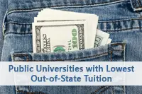 pocket with money representing saving at cheapest out-of-state colleges