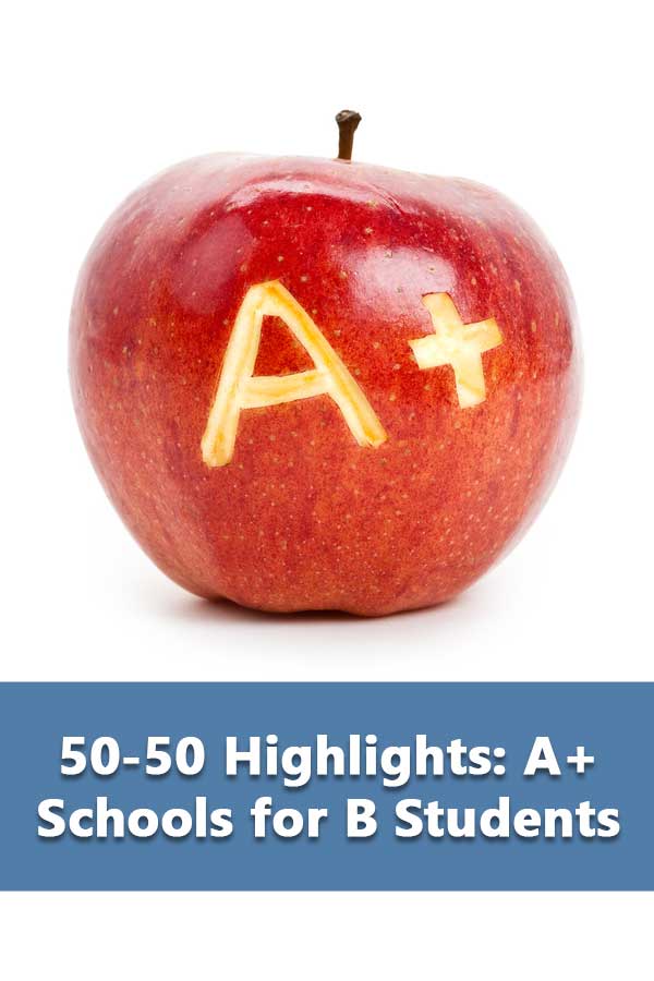 50-50 Highlights: A+ Colleges For B Students