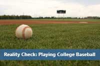 baseball on field representing actions required to play college baseball 