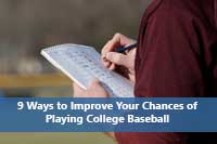 keeping score book representing one way to improve chances of playing college baseball