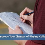 person keeping scorebook representing ways to improve your chances of playing college baseball