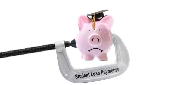 Piggy bank being crushed representing Colleges with the Lowest Student Loan Default Rate