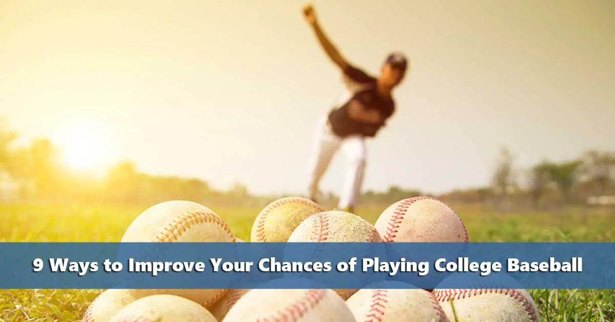 Pitcher throwing representing 9 ways to improve your chances of playing college baseball