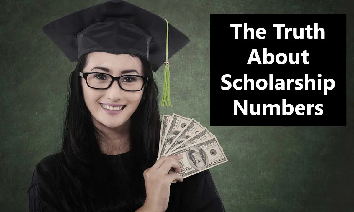 College graduate holding money representing the truth about scholarships