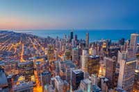 Downtown Chicago skyline representing colleges in Chicago