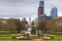 Philadelphia skyline representing colleges in Philadelphia