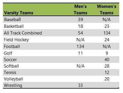 Appalachian State University athletic teams listing