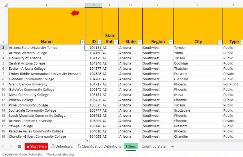 DIY College Rankings Softball Spreadsheet