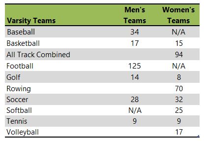 University of South Florida athletic team listing